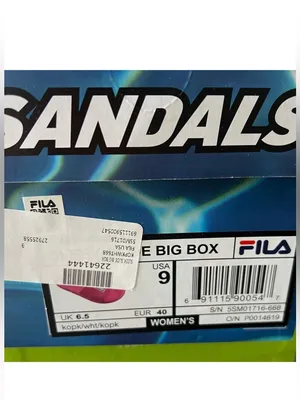Fila Big Box Logo Slides Sandals Neon Pink Size 9 thumbnail 4