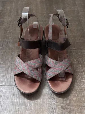 Keen Skyline Wedge Sandals Brown Multicolor Womens 8.5 Comfort Boho Chic Granola thumbnail 4