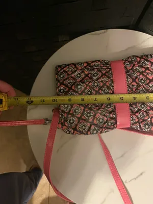 Vera Bradley Pink Brown Crossbody Floral Clutch Bag Vinyl Multiple Wear Classic thumbnail 11
