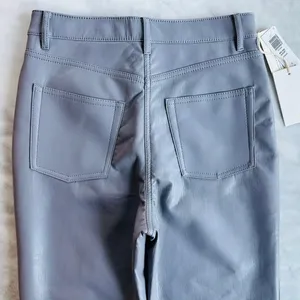 Wilfred Melina High Rise Faux Leather Pant Ardoise Grey Size 4 NEW Short 28" thumbnail 5
