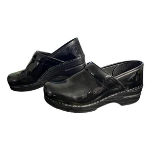 Dansko Professional Clogs Womens Size 38 Black Patent Leather Slip On Nursing thumbnail 2