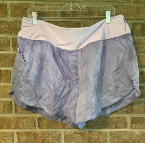 Nike Lavender Athletic Running Shorts with Pale Pink Waistband thumbnail 1