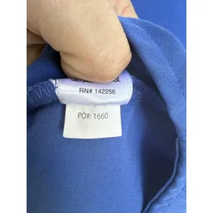 FIGS Rafaela Oversized Scrub Top Denim Blue PO #1660 Women's Size Large thumbnail 4