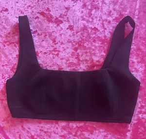 Princess Polly Black Square Neck Crop Top Bra Chic Classic Modern Women's Size 2 thumbnail 1