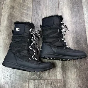 Sorel Women’s Whitney Tall Lace II Boot Black Waterproof Boots Women’s Size 5 thumbnail 3
