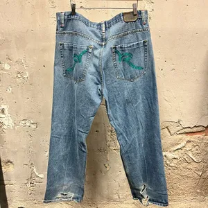 Rocawear Y2K Vintage Baggy Oversized Straight Leg Embroidered Pocket Jeans 38 thumbnail 2