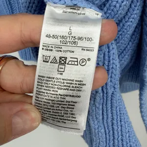 Banana Republic Love Blue Cable Knit Open Cardigan 100% Cotton Women's L thumbnail 5