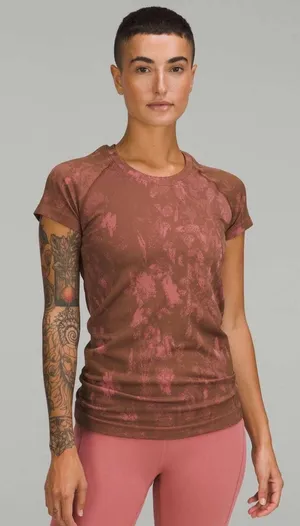Lululemon Swiftly Tech 2.0 Short Sleeve Run Shirt Shadow Bloom Roasted Brown 10 thumbnail 1