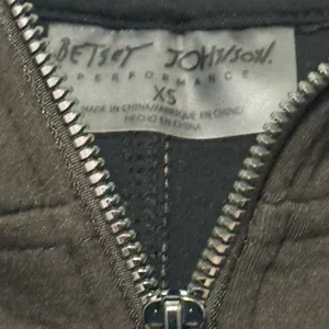 Betsey Johnson Performance Jacket Sz XS Hi-Low Brown Hooded Neoprene Gorpcore thumbnail 3