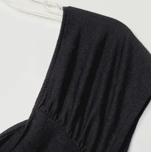 Victoria Secret ruched neck and sleeve black shirt top sz Medium thumbnail 3