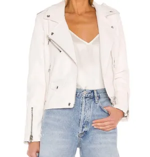 BLANKNYC | Pure Motivation Vegan Leather Moto Jacket w/ Quilting Stitch Small thumbnail 1