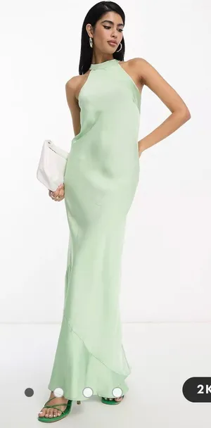 ASOS NWT Vila halterneck maxi dress in mint green. thumbnail 2
