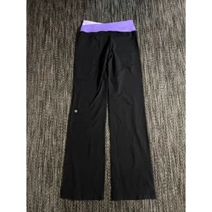 Lululemon Low Rise Purple Cross Waist Straight Leg Legging Pant Size 4 thumbnail 2