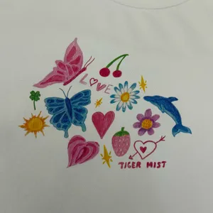Tiger Mist Graphic White Crop Top thumbnail 3