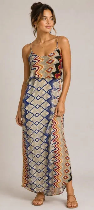 Luxe Apothetique Maxi Dress Medium Summer Boho Resortwear Festival Casual thumbnail 1