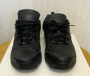 New Balance for crews slip oil &resistant Women's Black Leather & Mesh Sneakers thumbnail 1