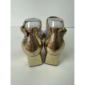 Abound Finn Square Toe Gold Strappy 2" Block Heel Summer Bridal Sandals 8.5 thumbnail 3