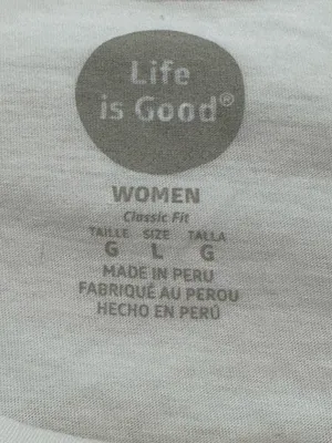 Life is Good Hiking Not All Who Wander Short Sleeve Tee Shirt Women’s Large thumbnail 2