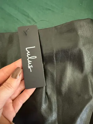 Leather Skirt Lulus Mini Black Faux thumbnail 3