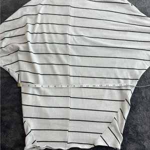Lulus Striped‎ Boat Neck Dolman Sleeve Top White Black XS thumbnail 7