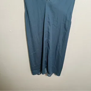 Loft Sleeveless Blouse Blue Green Knot Keyhole Twist‎ High Neck thumbnail 11