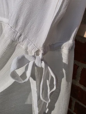 Zara White Maxi Swim Coverup Small thumbnail 3
