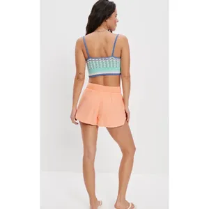 American‎ Eagle Blue Crochet Crop Tank Top, Large thumbnail 4