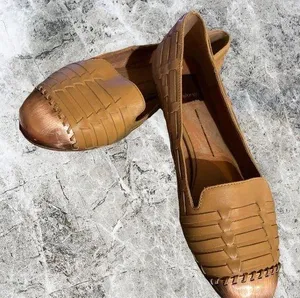 Dolce Vita Leather Tan Loafer with Bronze tip size 8M thumbnail 1