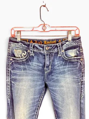 Rock Revival Sundee Easy Skinny Jeans Size 26 Rhinestone Bling Y2K thumbnail 3