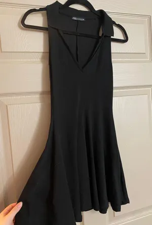 Black Ribbed Dress thumbnail 1