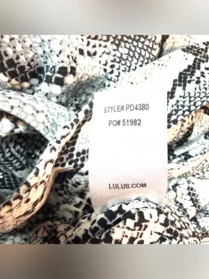 LULUS Women’s Wildlife Black and White Snake Print One Piece Bodysuit Size XS thumbnail 6