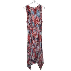 Japna Womens Dress Midi Floral Boho Smocked Sleeveless V-Neck Summer Beach XL thumbnail 8