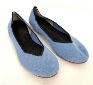Rothy's The Daily Flat Womens 9 Ice Blue Merino Wool Ballet Flats Shoes thumbnail 1
