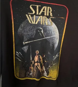 Vintage 80s Black Lucas film Star Wars darth vader crew neck oversize sweater S thumbnail 8