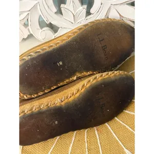 LL Bean Womens Wicked Good Slippers size 9 Classic Brown Shearling‎ Lined thumbnail 5