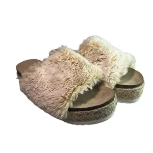 Dolce Slides vita ilenia platform fuzzy SLIPPER SLIDES size 10 NEUTRAL thumbnail 3