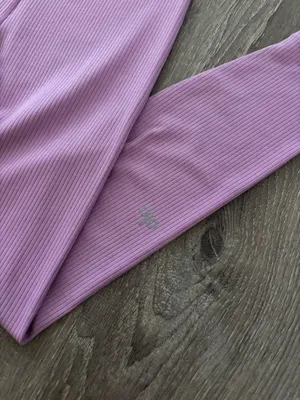 Nwt Alo Yoga Lilac Ribbed High-Waist 7/8 Blissful Legging (Xs) thumbnail 2