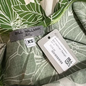 NWT Bill Hallman‎ cotton island dress palm print Sz XS thumbnail 3