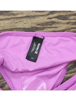 NWT Hurley Womens Moderate Wave Scrunch Swim Bottoms HU043B5 Orchid Purple S thumbnail 3