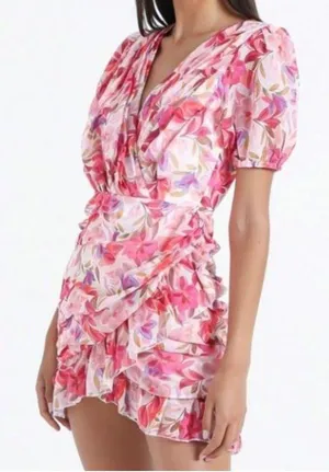 Showpo Floral Pink Mini Dress thumbnail 4