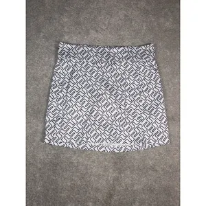 J.Lindeberg Women's Bridge Monogram Golf Skort White Navy thumbnail 2