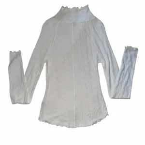 Free People white lettuce trim turtle neck “make it easy” thermal long sleeve top thumbnail 2