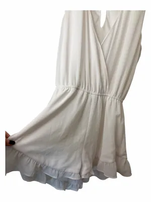 Show Me Your Mumu Riri Romper S Small Sleeveless Crossover Front Ruffle Hem Boho thumbnail 2