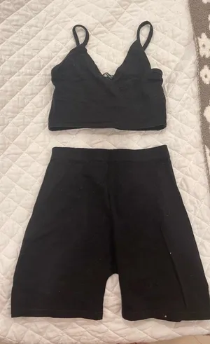 Brandy Melville Black Biker Shorts Set thumbnail 1