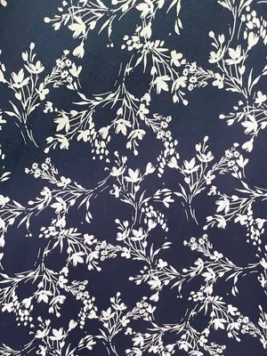PACT Organic Cotton Fit Flare Midi Dress Size Large Navy Floral Shelf Bra Knit thumbnail 10