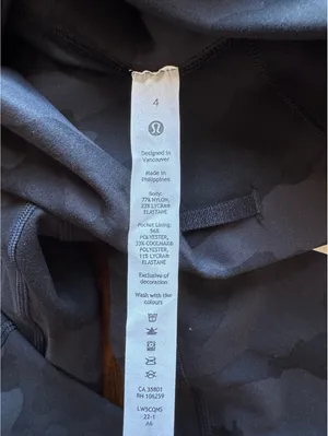 Lululemon Wunder Train High Rise 25” Heritage Camo Deep Coal Black Size 4 NWT thumbnail 6