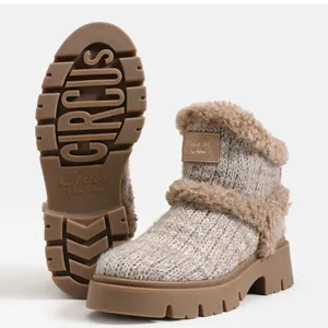 NEW Circus By Sam Edelman Clare Cozy Bootie Color: Natural Multi Knit/Shearling thumbnail 8