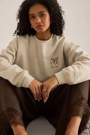 Anthropologie Embroidered Dog Sweatshirt thumbnail 1