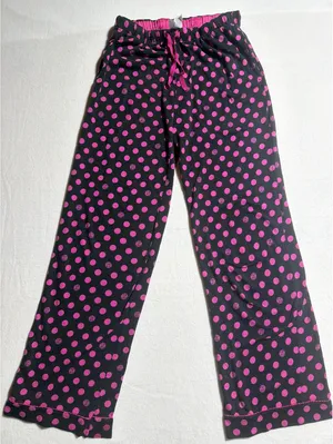 DKNY Women's Black and Pink Polka Dot Pajama Set Size Small thumbnail 7