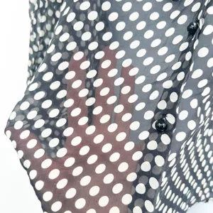 Milly Womens Retro Black White Polka Dot Silk Tie Neck Parisian‎ Chic Blouse 6 thumbnail 5